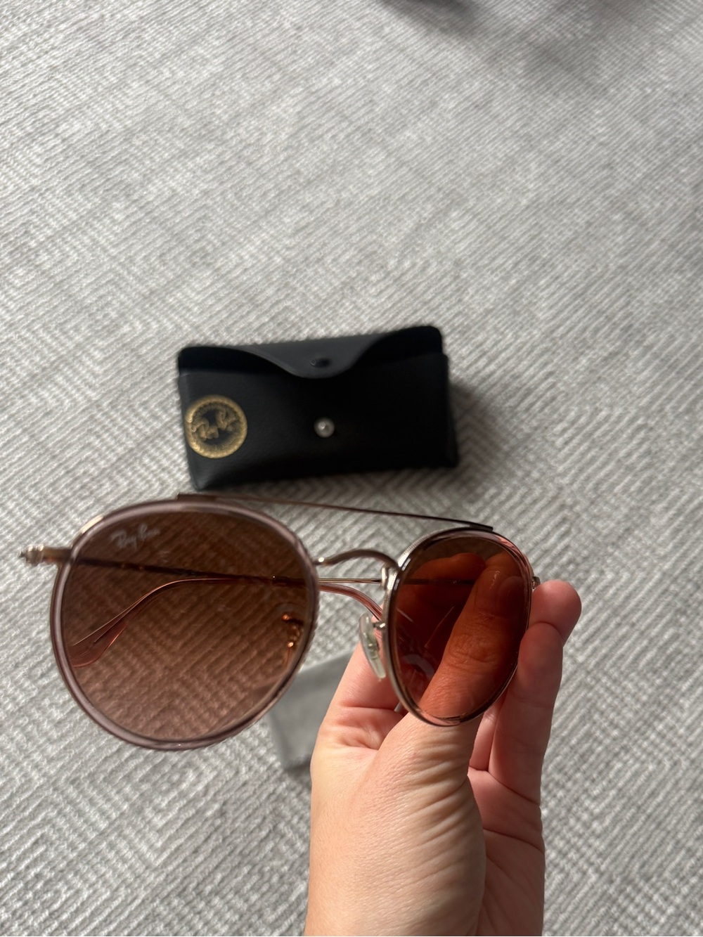 Ray-Ban Copper/Brown Round Double Bridge - Picture 7 of 7